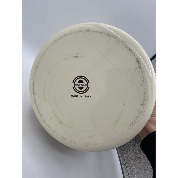 Vintage Moneta MCM Beige Brown Stock Pot 8-Quart Enamel with Lid Made in Italy - Picture 7 of 8